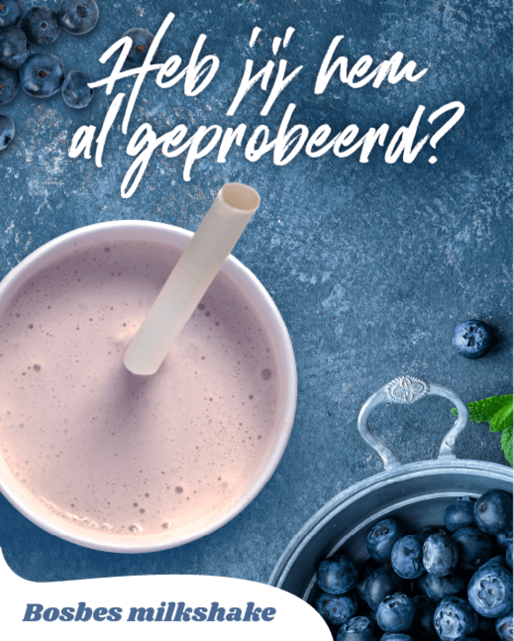 Nieuw: Milkshake Bosbes