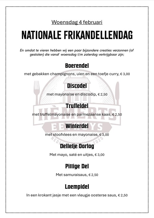 Nationale Frikandellendag!